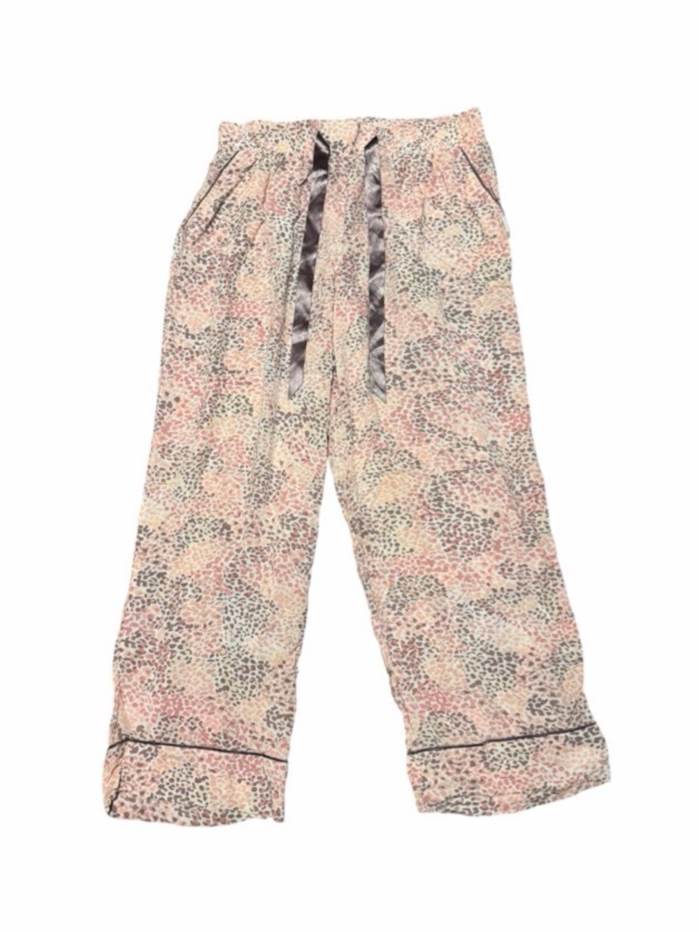 Pink Leopard Print Pajama Pants